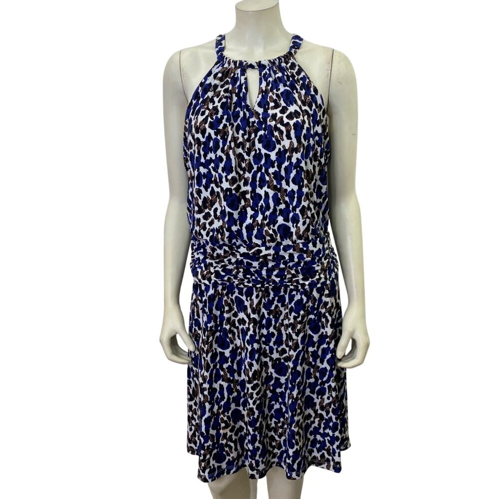 Suzy Chin for Maggy‎ London  Leopard Print Sleeveless Halter Dress 10